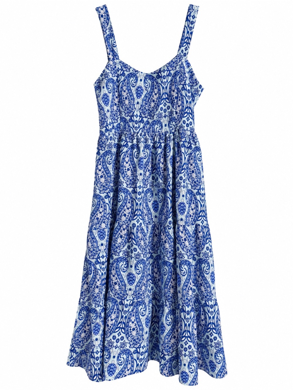 Simply Southern Blue Paisley Sea Turtle Smocked Maxi Dress Size L